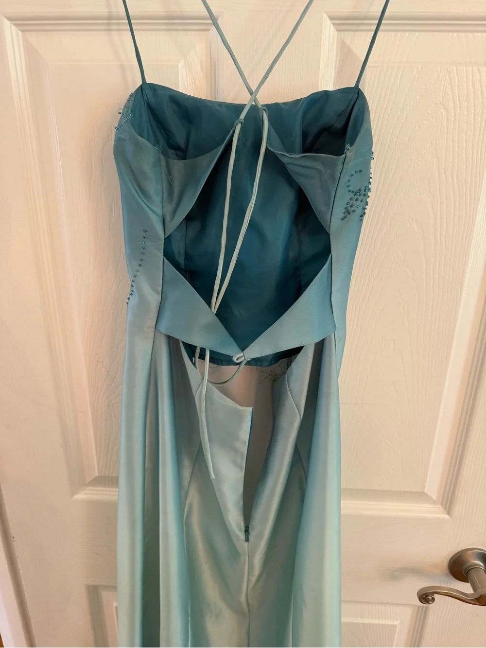Jump Teal Ombre Spaghetti Strap Maxi Dress - Picture 3 of 4
